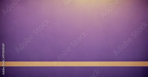 a purple wall with a horizontal line of yellow tape running across it.