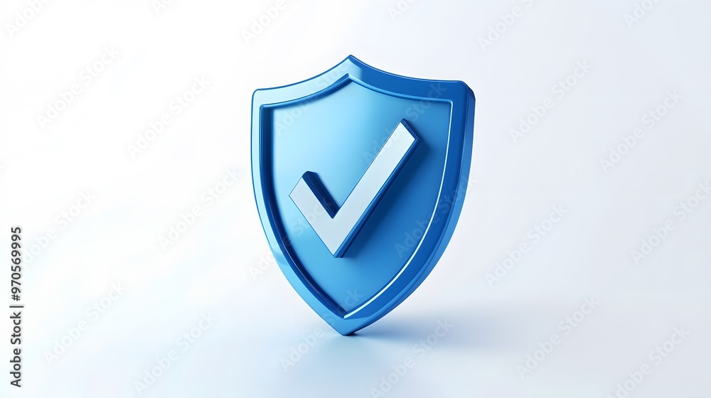 cartoon 3d Icon safety shield check mark perspective . Blue symbol security safety icon. Checkmark in minimalistic style. 3d vector illustration. white background cartoon 3d Icon safety shield check mark perspective . Blue symbol security safety icon. Checkmark in minimalistic style. 3d vector illustration. white background