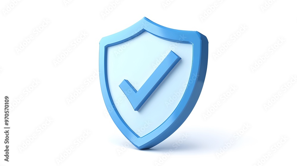 cartoon 3d Icon safety shield check mark perspective . Blue symbol security safety icon. Checkmark in minimalistic style. 3d vector illustration. white background cartoon 3d Icon safety shield check mark perspective . Blue symbol security safety icon. Checkmark in minimalistic style. 3d vector illustration. white background