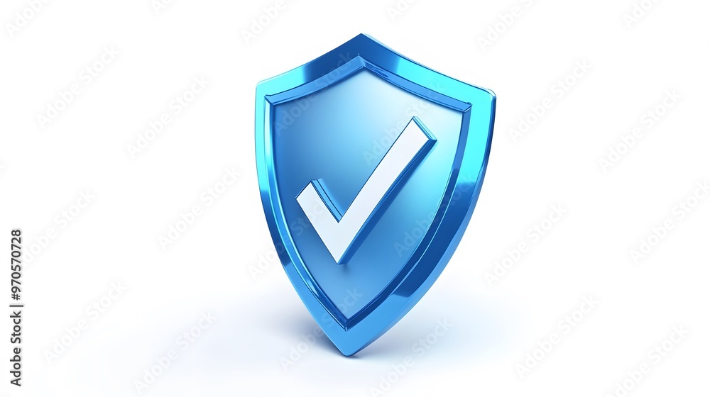 cartoon 3d Icon safety shield check mark perspective . Blue symbol security safety icon. Checkmark in minimalistic style. 3d vector illustration. white background cartoon 3d Icon safety shield check mark perspective . Blue symbol security safety icon. Checkmark in minimalistic style. 3d vector illustration. white background