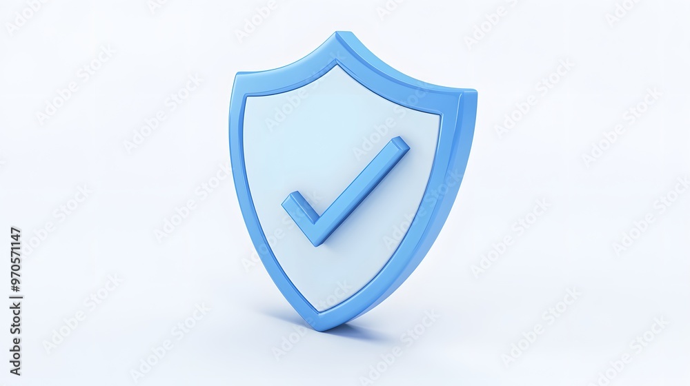 cartoon 3d Icon safety shield check mark perspective . Blue symbol security safety icon. Checkmark in minimalistic style. 3d vector illustration. white background cartoon 3d Icon safety shield check mark perspective . Blue symbol security safety icon. Checkmark in minimalistic style. 3d vector illustration. white background