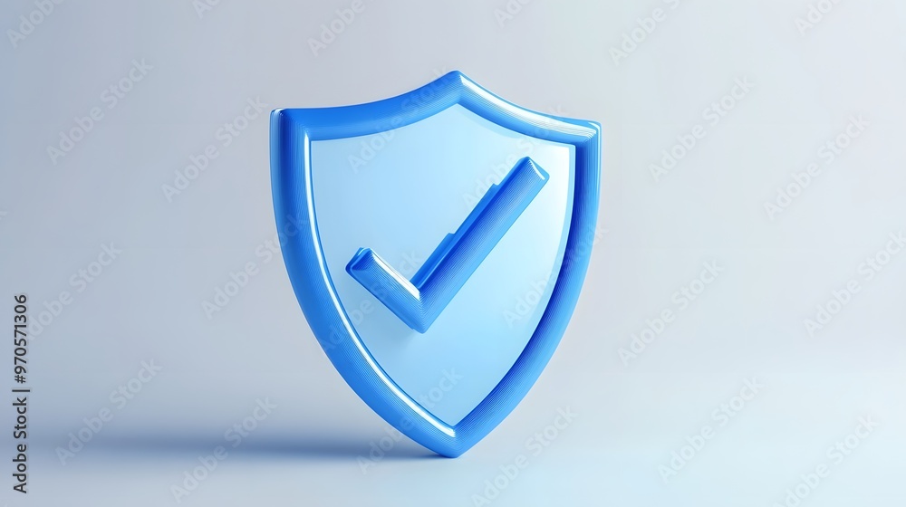 cartoon 3d Icon safety shield check mark perspective . Blue symbol security safety icon. Checkmark in minimalistic style. 3d vector illustration. white background cartoon 3d Icon safety shield check mark perspective . Blue symbol security safety icon. Checkmark in minimalistic style. 3d vector illustration. white background