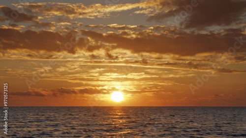 Golden Sunset over the Ocean