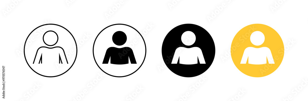 People set icons. Linear, silhouette and flat style. Vector icons. People set icons. Linear, silhouette and flat style. Vector icons.