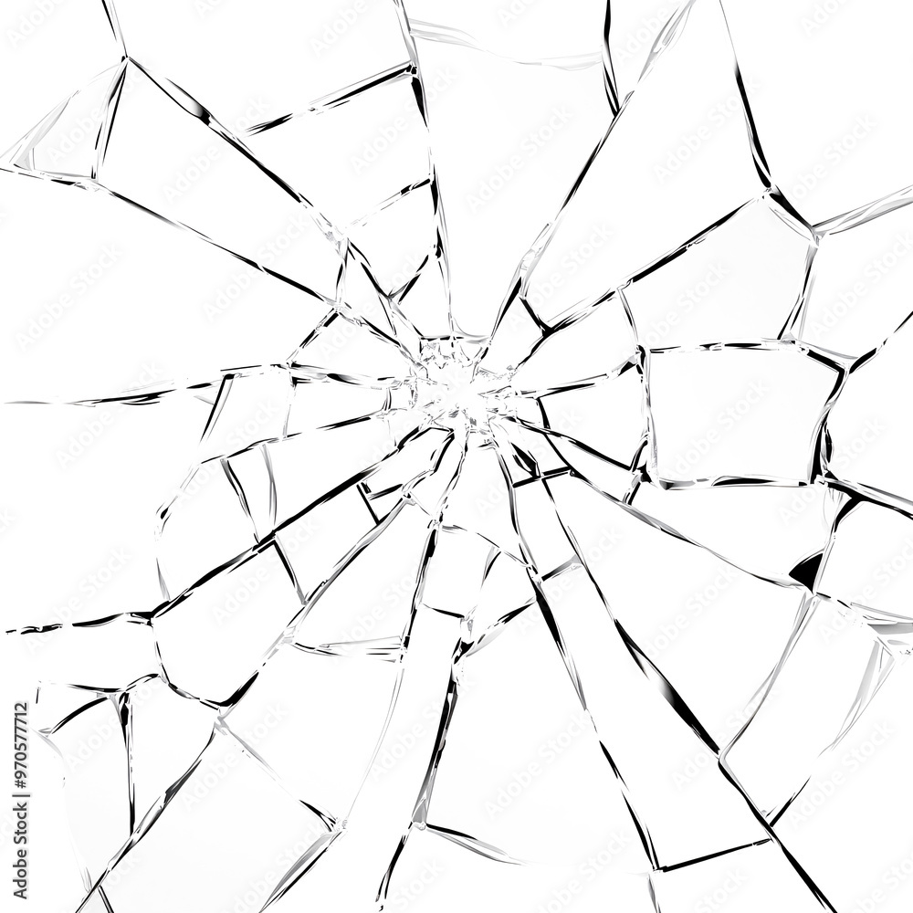 Obraz premium broken glass transparent background 