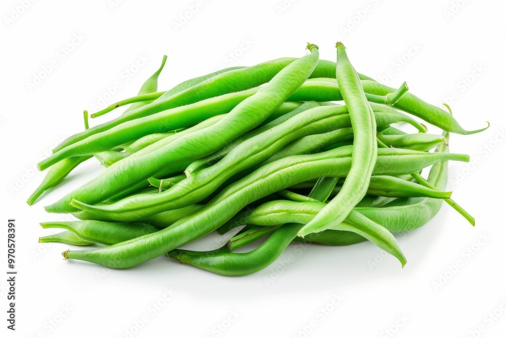 A fresh Green beans isolated on white A fresh Green beans isolated on white