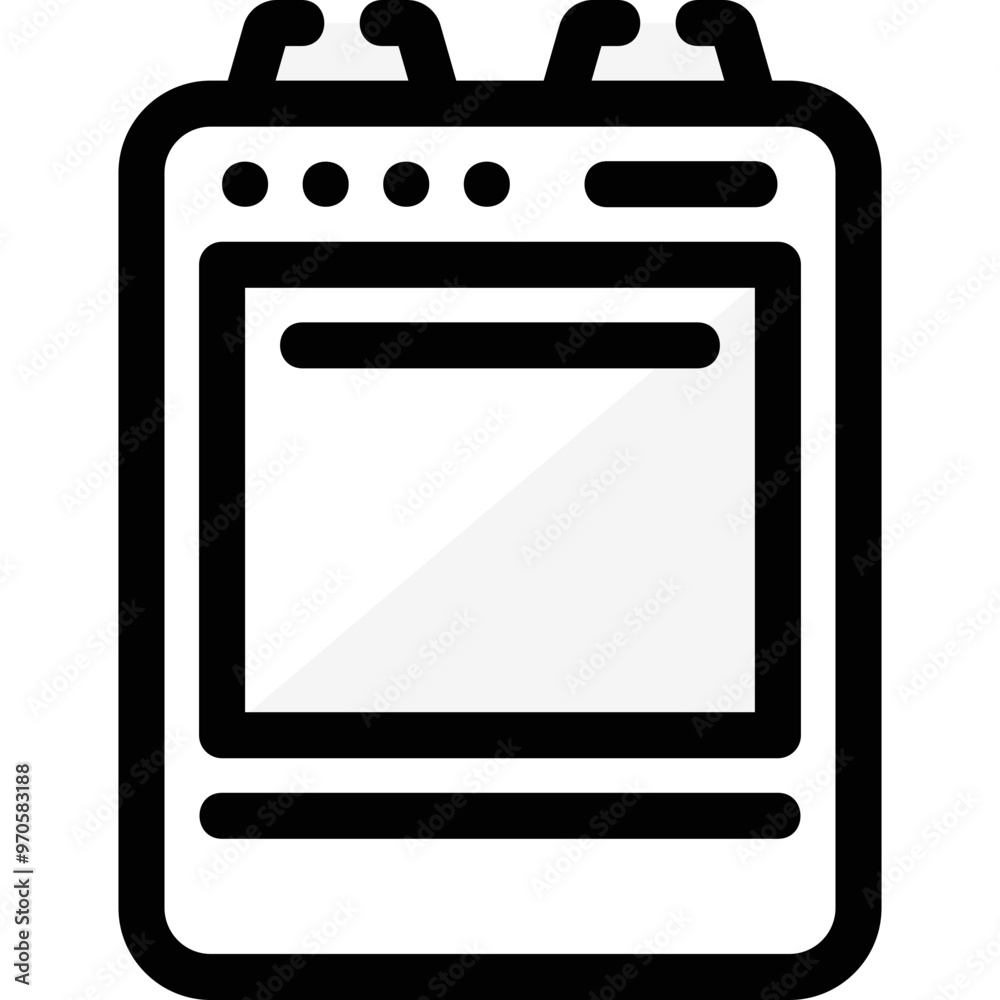 Simple vector icon gas stove Simple vector icon gas stove