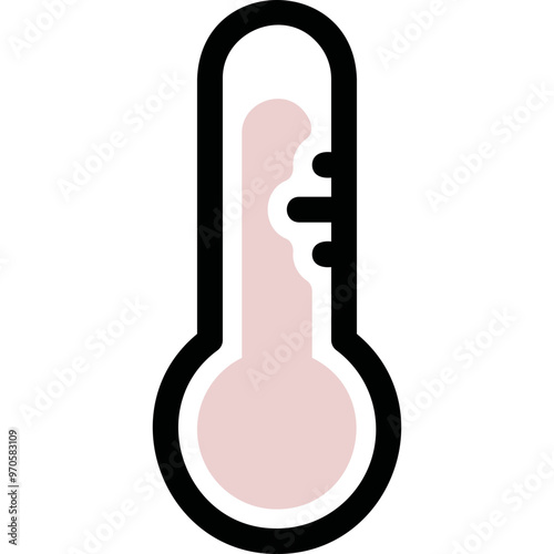 Simple vector icon mercury thermometer