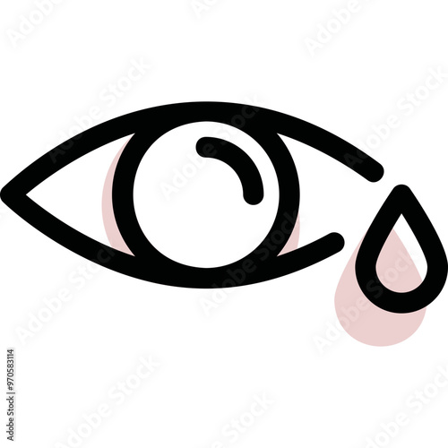 Simple vector icon watery eyes
