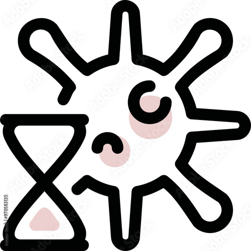 Simple vector icon incubation period