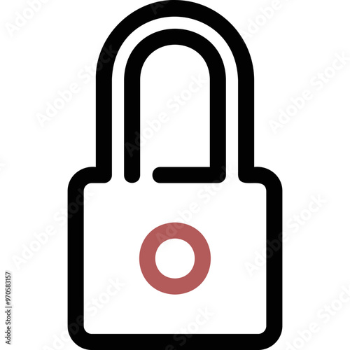 Simple vector icon padlock
