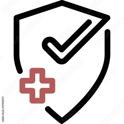 Simple vector icon health insurance