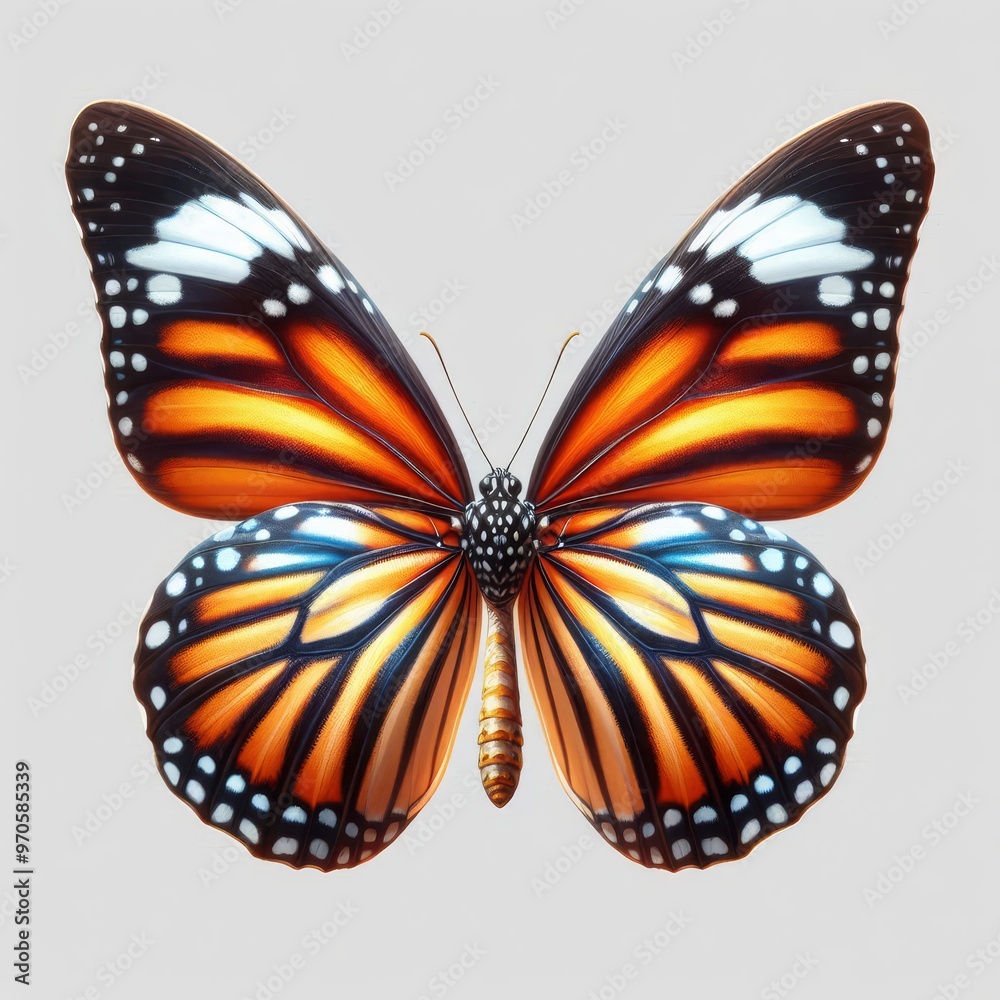 Fototapeta premium PNG Flying plain tiger butterflies butterfly animal insect
