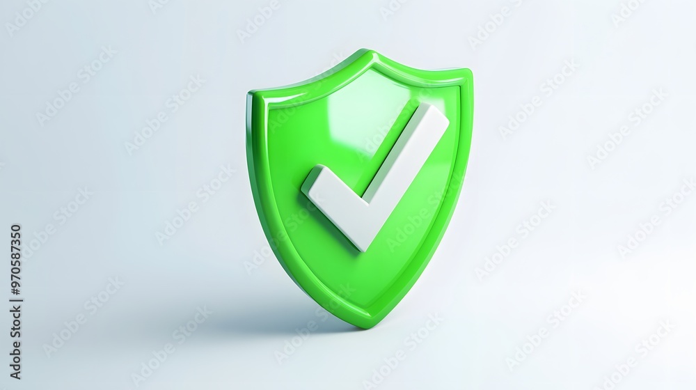 cartoon 3d Icon safety shield check mark perspective . green symbol security safety icon. Checkmark in minimalistic style. 3d vector illustration. white background
cartoon 3d Icon safety shield check mark perspective . green symbol security safety icon. Checkmark in minimalistic style. 3d vector illustration. white background