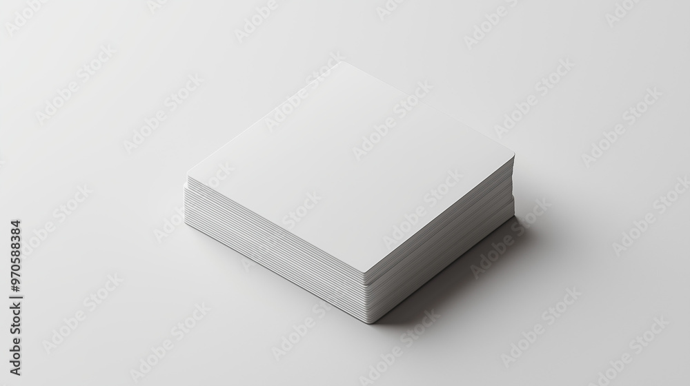 A sleek business card and minimalist design, isolated on a white background A sleek business card and minimalist design, isolated on a white background