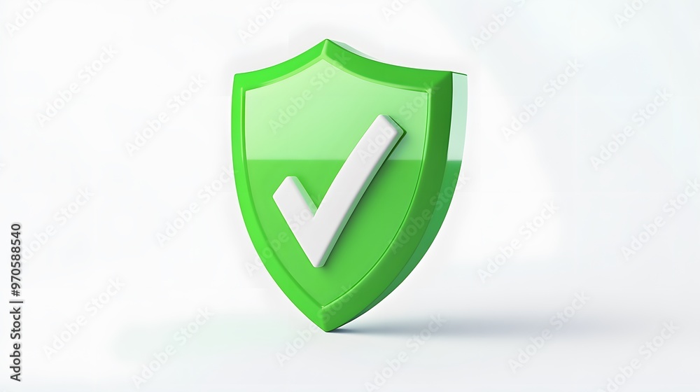 cartoon 3d Icon safety shield check mark perspective . green symbol security safety icon. Checkmark in minimalistic style. 3d vector illustration. white background
cartoon 3d Icon safety shield check mark perspective . green symbol security safety icon. Checkmark in minimalistic style. 3d vector illustration. white background