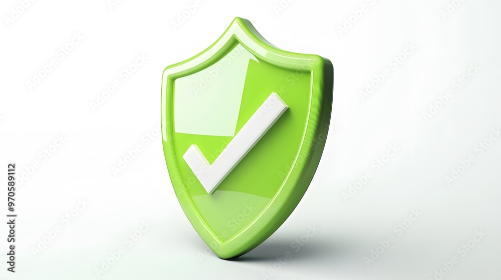 cartoon 3d Icon safety shield check mark perspective . green symbol security safety icon. Checkmark in minimalistic style. 3d vector illustration. white background
cartoon 3d Icon safety shield check mark perspective . green symbol security safety icon. Checkmark in minimalistic style. 3d vector illustration. white background
