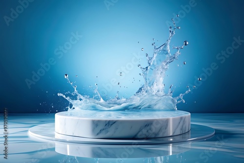 Marble Pedestal Display. Stone Podium Background. Marble Stand Image. Marble Showcase Podium. Luxury Stone Podium.