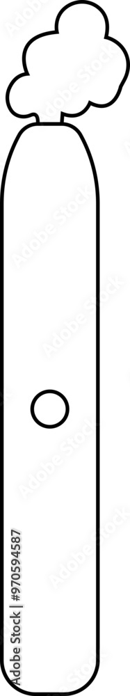 Electronic cigarette smoke icon in Line style. Fashionable atomizer vape device. Cigarette and steam generator. Bad habit vector. Contour pictogram illustration isolated on transparent background. Electronic cigarette smoke icon in Line style. Fashionable atomizer vape device. Cigarette and steam generator. Bad habit vector. Contour pictogram illustration isolated on transparent background.