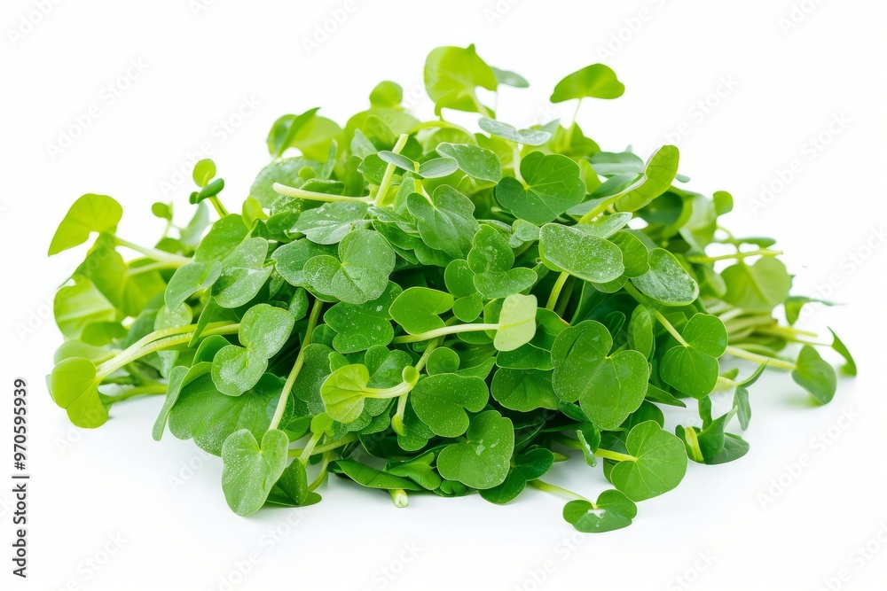 Obraz premium A fresh Watercress isolated on white