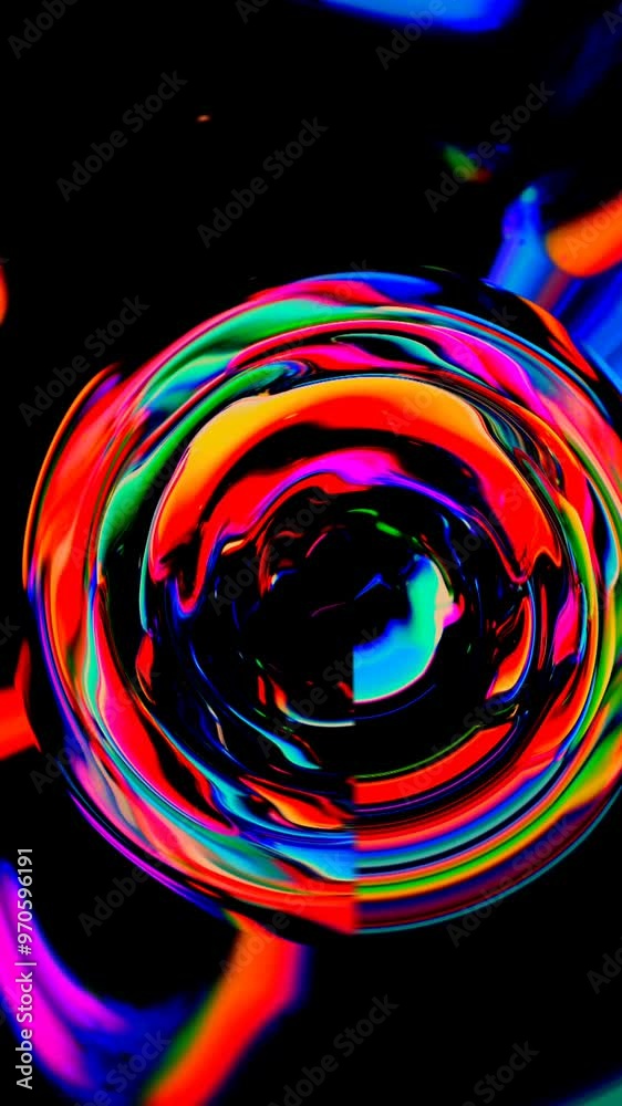 Circulation of many colors video animation for vertical videos background