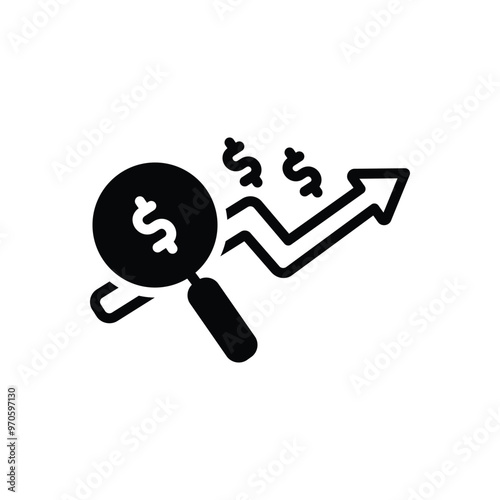 Black solid icon for revenue