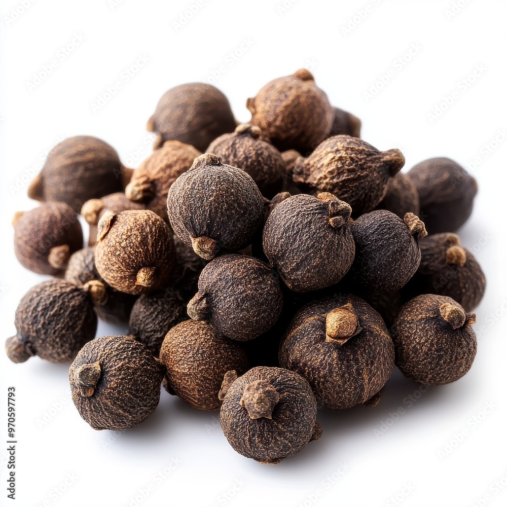 Allspice on white background Allspice on white background