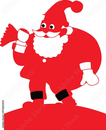 Santa clause  vector silhouette illustration art