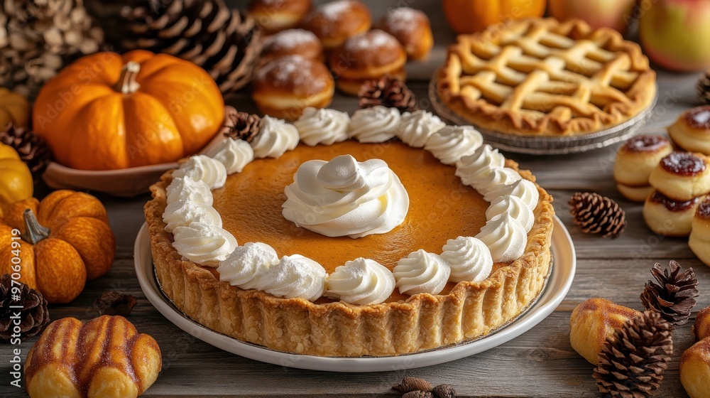 The Pumpkin Pie with Whipped Cream The Pumpkin Pie with Whipped Cream
