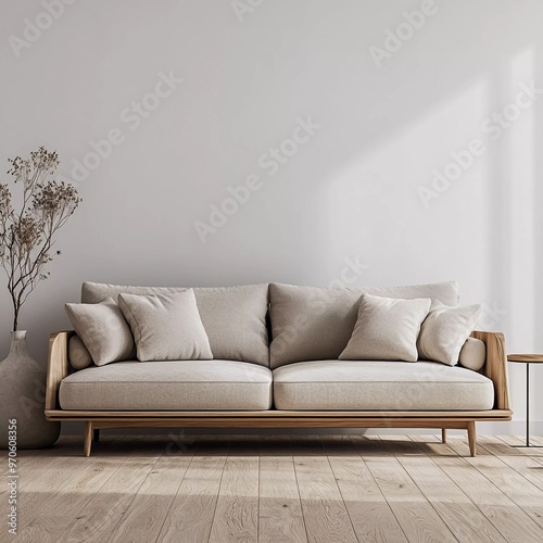 Sofa in a nice minimally designed living room