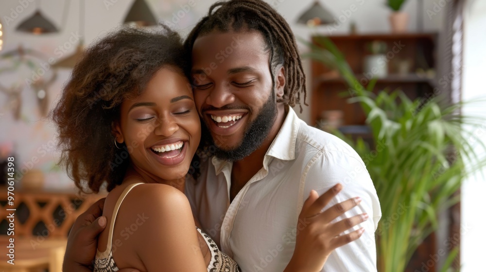 Joyful Couple Dancing And Laughing Having Fun At Home Joyful Couple Dancing And Laughing Having Fun At Home