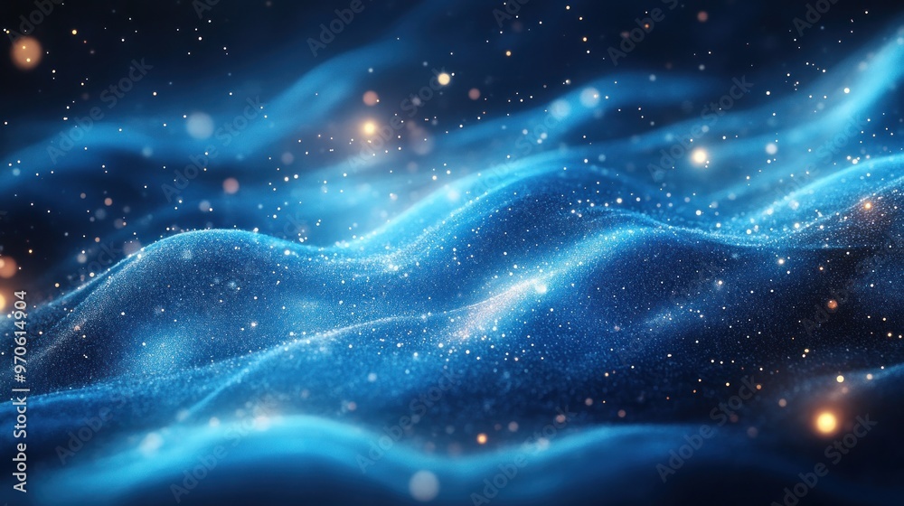 Fototapeta premium Blue wave power energy graphic background