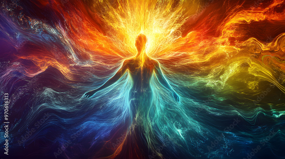 flow of pranic chakra energy - by generative ai flow of pranic chakra energy - by generative ai