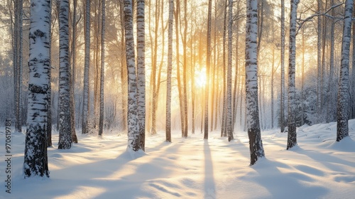 The Winter Sunlit Forest