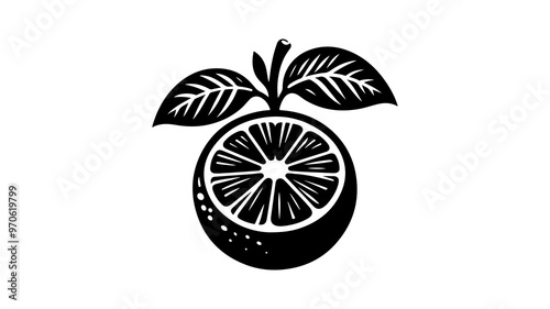 Orange silhouette vector illustration.