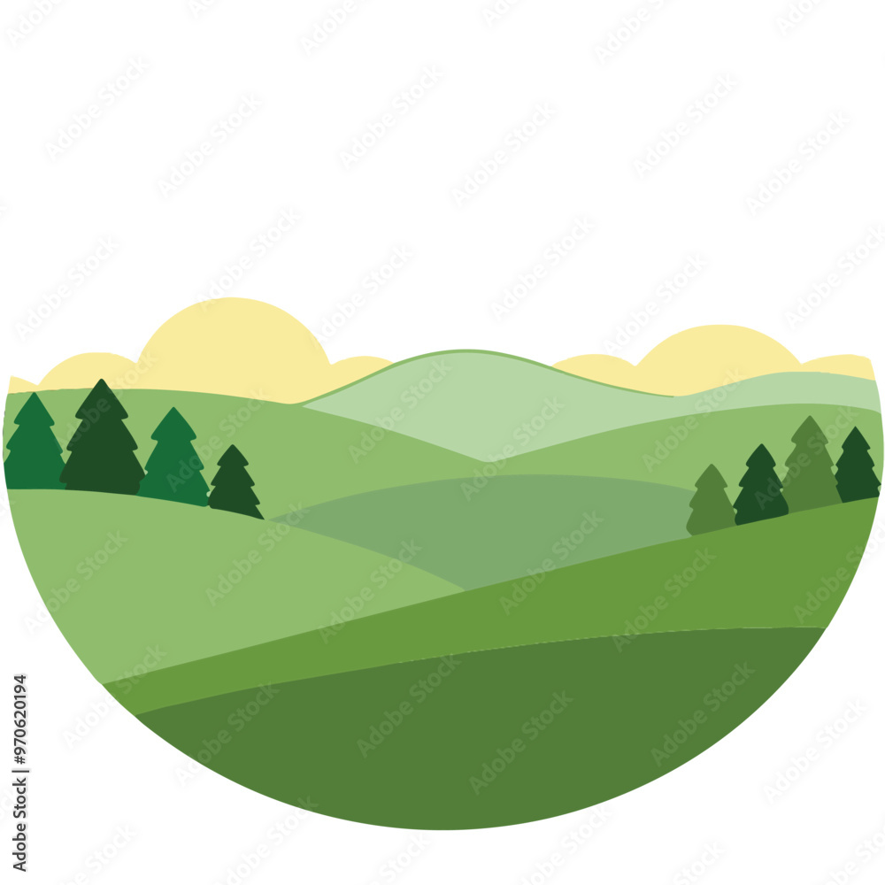 Fototapeta premium landscape with mountains