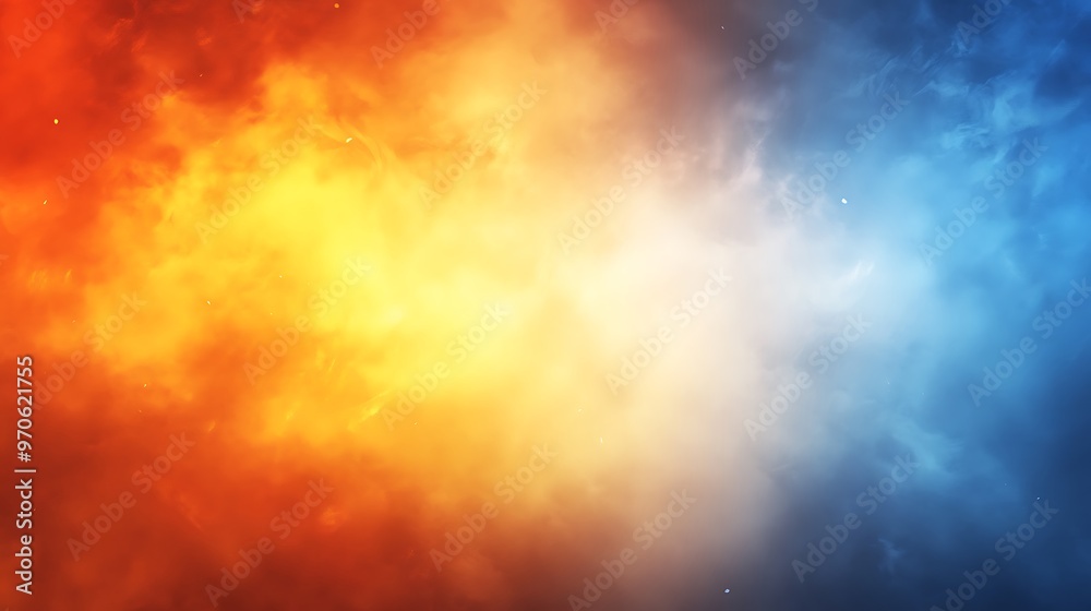 Abstract Swirling Clouds in Warm and Cool Colors Abstract Swirling Clouds in Warm and Cool Colors