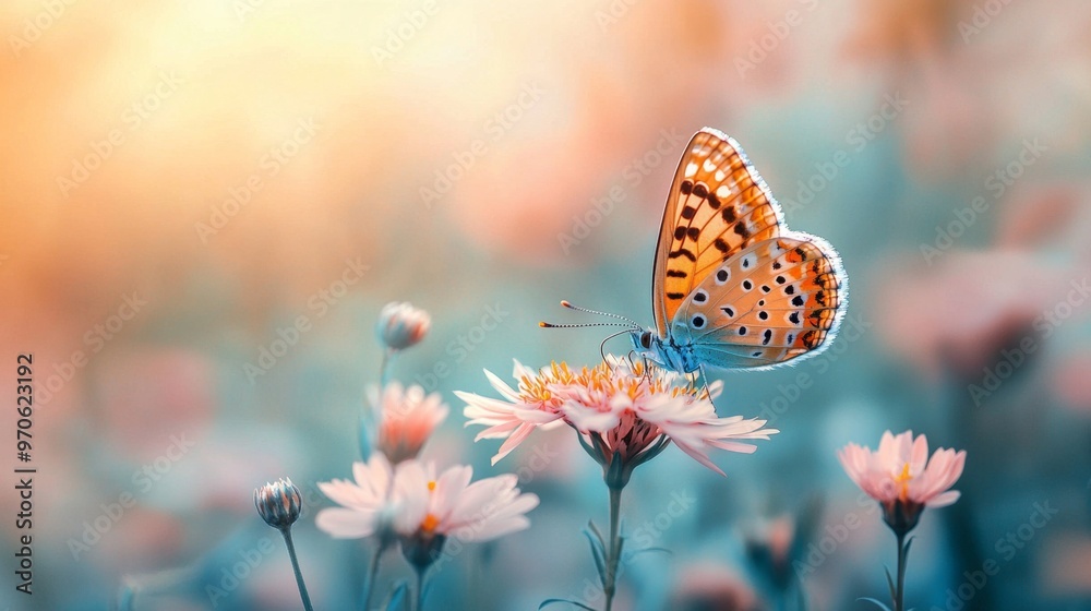 Obraz premium Butterfly on Flower.