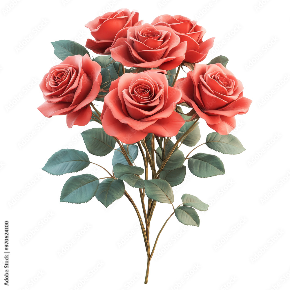 A beautiful bouquet of vibrant roses with lush green leaves, perfect for decoration or gifts. A beautiful bouquet of vibrant roses with lush green leaves, perfect for decoration or gifts.