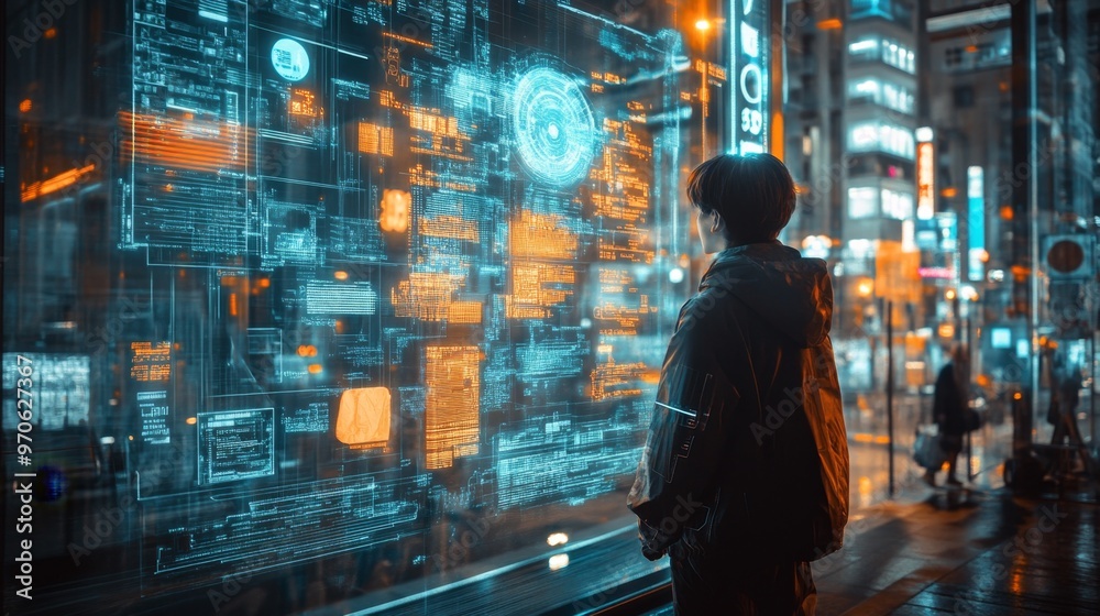 Cyberpunk Cityscape. Cyberpunk Cityscape.