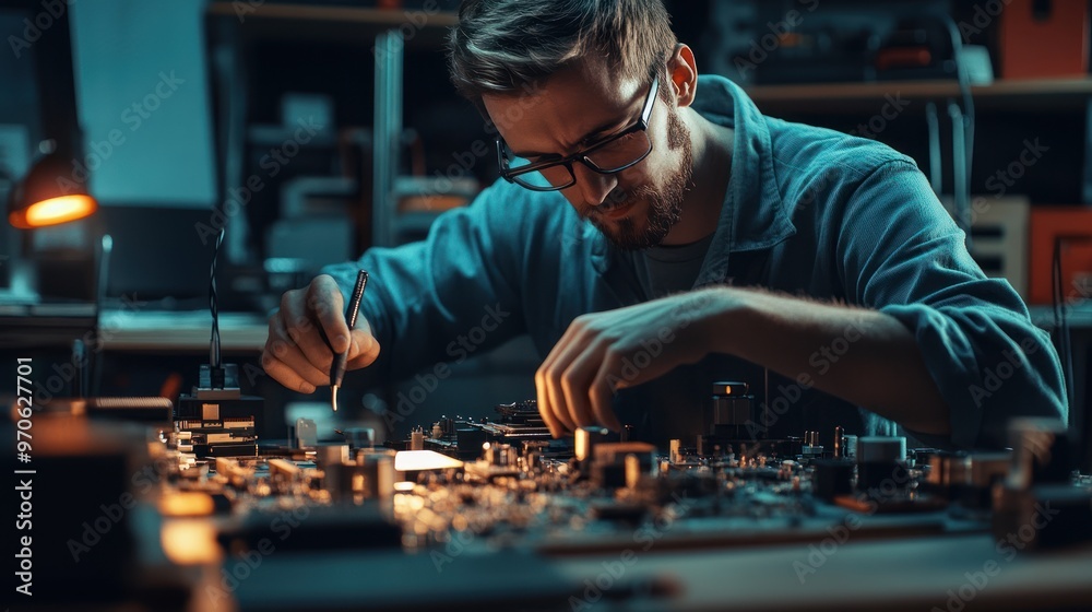 Electronic Technician at Work: Repair and Maintenance