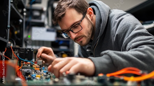 Electronic Technician at Work: Repair and Maintenance