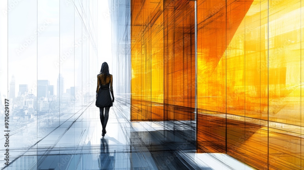 Obraz premium Cityscape Silhouette.