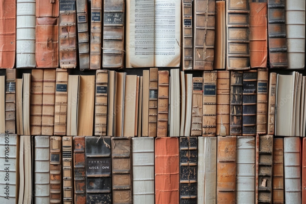 Φωτογραφία Books are arranged in a symphonic formation, evoking the harmony and rhythm of storytelling