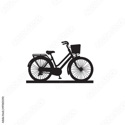 Bicycle vector illustration. Bicycle logo, icon vector design isolated on white background.