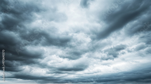 Overcast sky with dark clouds threatening rain creates dramatic atmosphere. heavy clouds loom ominously, suggesting an impending storm