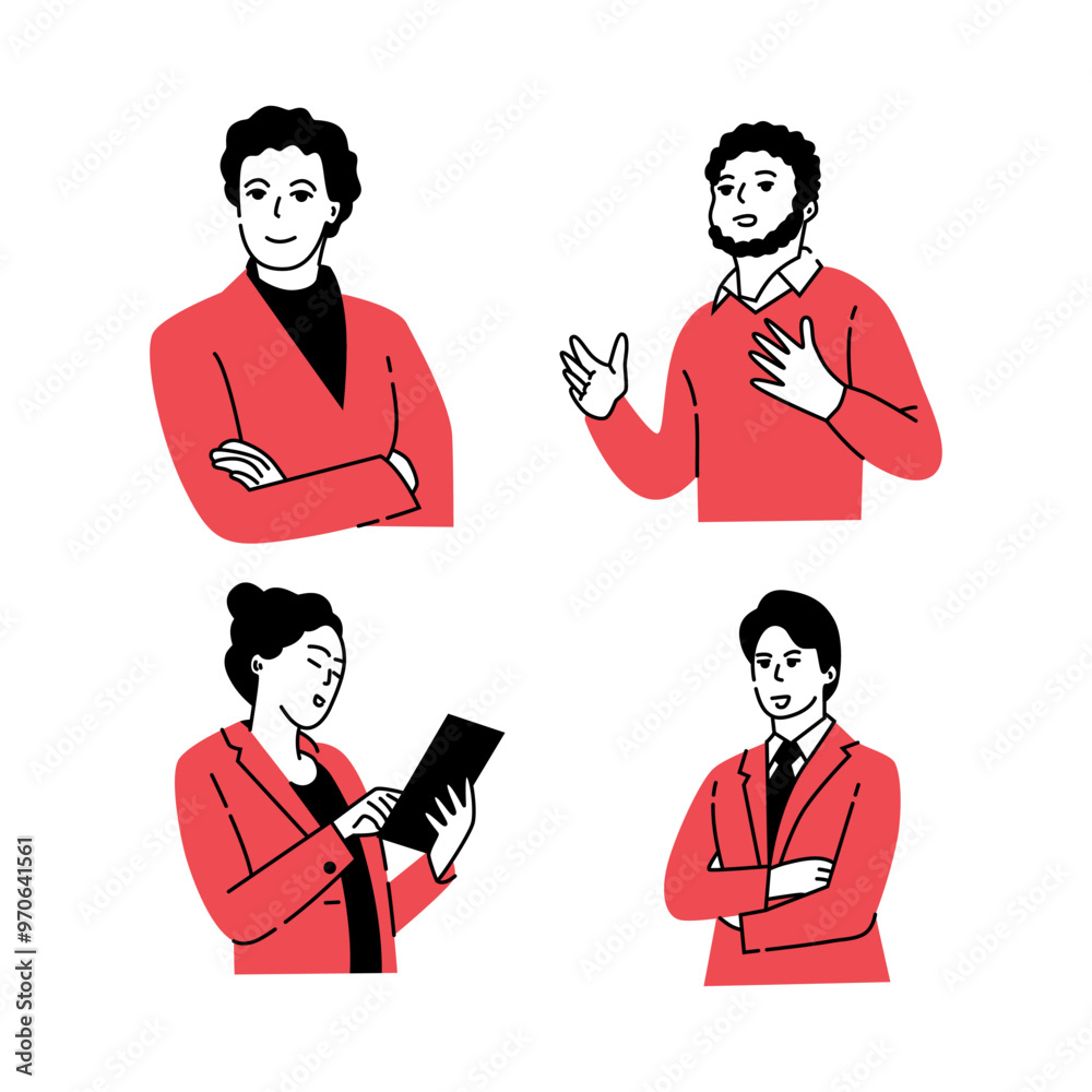 Fototapeta premium office people vector flat illustration
