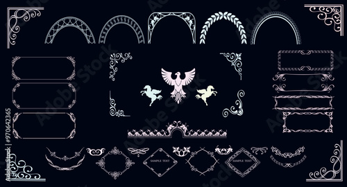 vintage frame on a black background