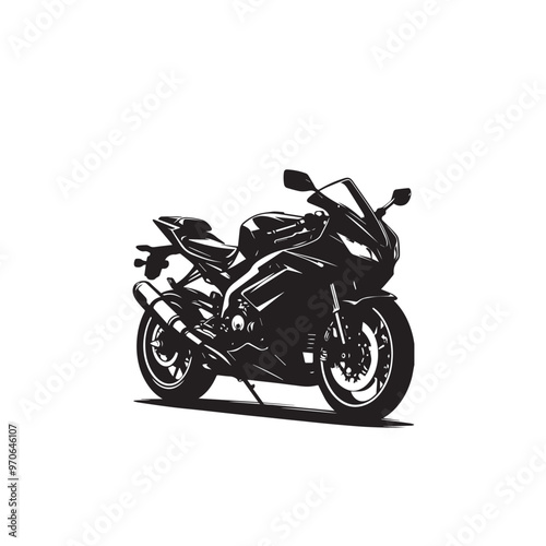 Motorcycle vector design. Motorcycle silhouette. Motor bike illustration isolated on white background.