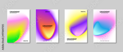 Modern and minimalist gradient poster or cover design